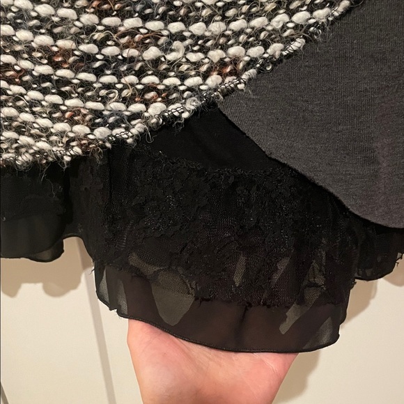 Italian. Stylish Gray and Black Women's Sweater - Picture 3 of 5